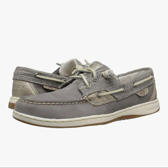 Sperry Top-Sider Ivyfish Sparkle Grey Boat Shoes - Picture 1 of 12
